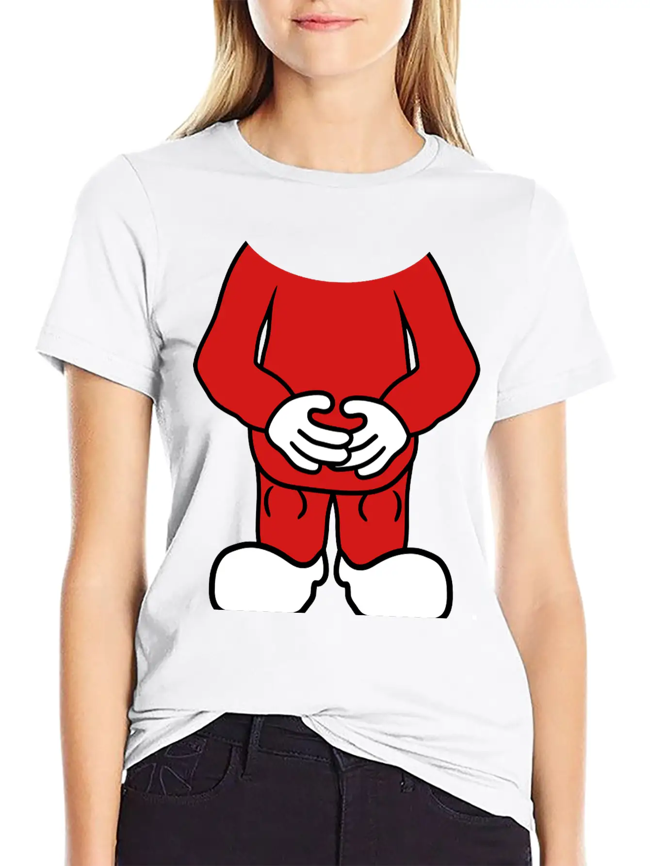 Small Body Head Comic Cartoon Clipart Funny Headle Breathable Graphic T-Shirt – Perfect For Casual Days