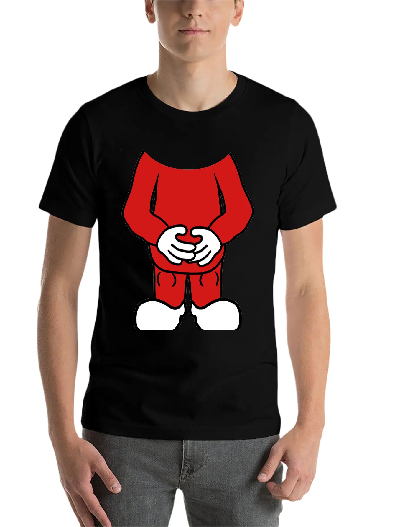 Small Body Head Comic Cartoon Clipart Funny Headle Breathable Graphic T-Shirt – Perfect For Casual Days
