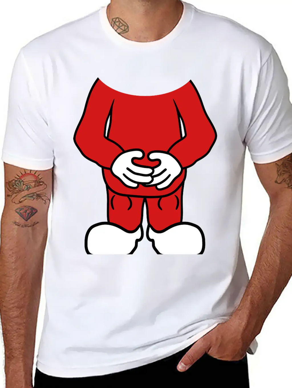 Small Body Head Comic Cartoon Clipart Funny Headle Breathable Graphic T-Shirt – Perfect For Casual Days