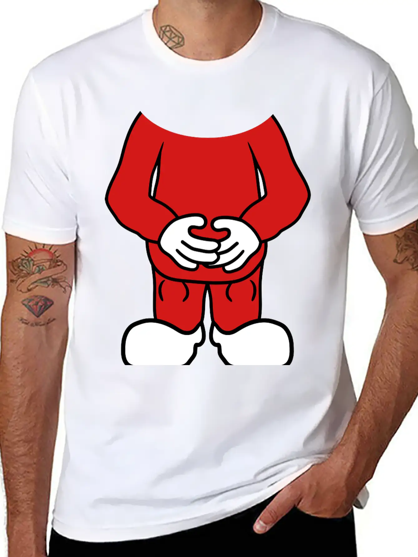 Small Body Head Comic Cartoon Clipart Funny Headle Breathable Graphic T-Shirt – Perfect For Casual Days