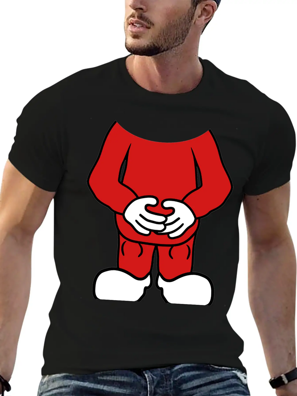 Small Body Head Comic Cartoon Clipart Funny Headle Breathable Graphic T-Shirt – Perfect For Casual Days