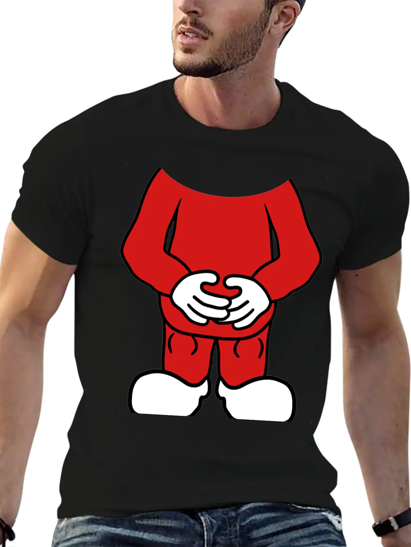 Small Body Head Comic Cartoon Clipart Funny Headle Breathable Graphic T-Shirt – Perfect For Casual Days