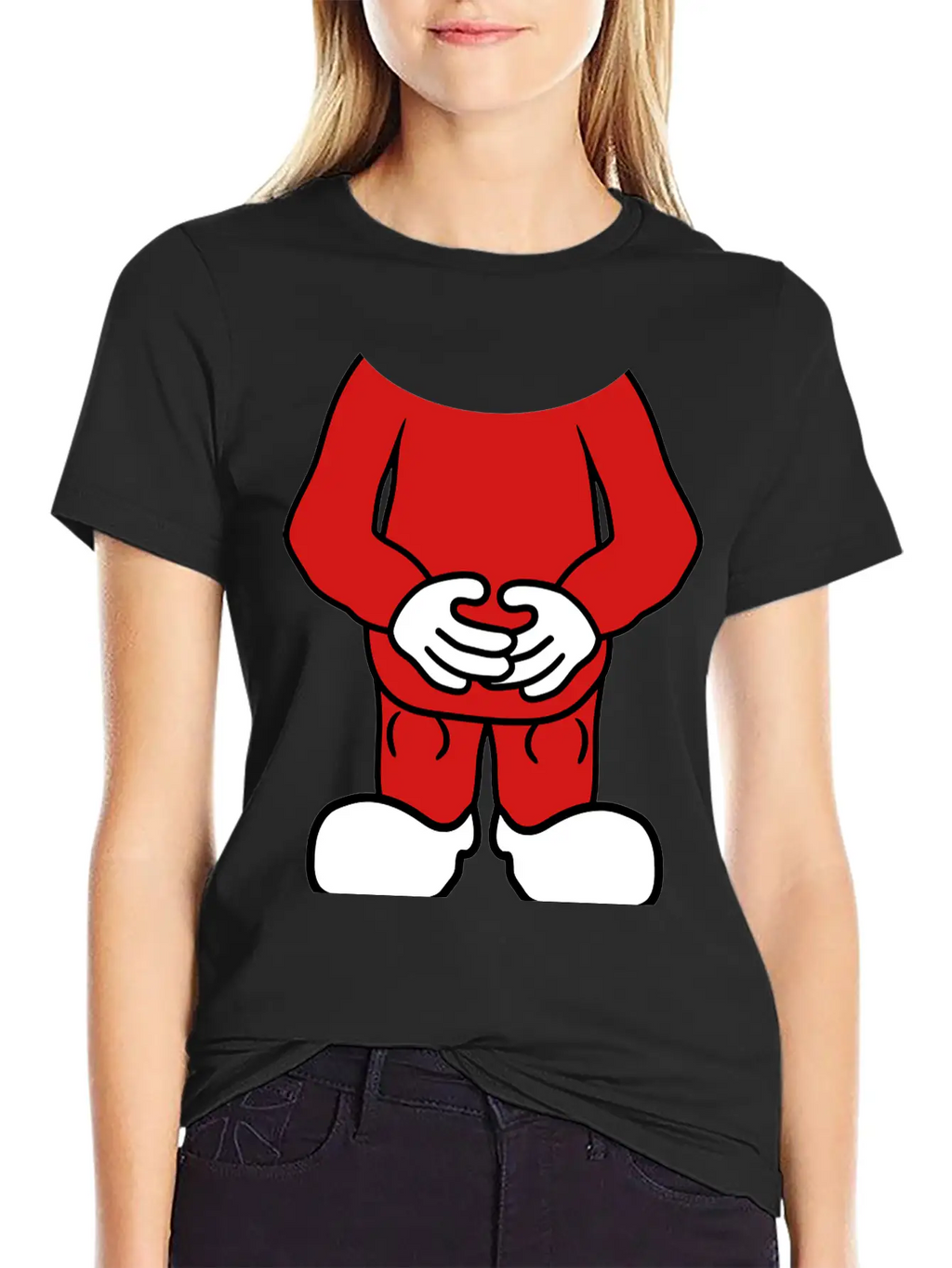 Small Body Head Comic Cartoon Clipart Funny Headle Breathable Graphic T-Shirt – Perfect For Casual Days