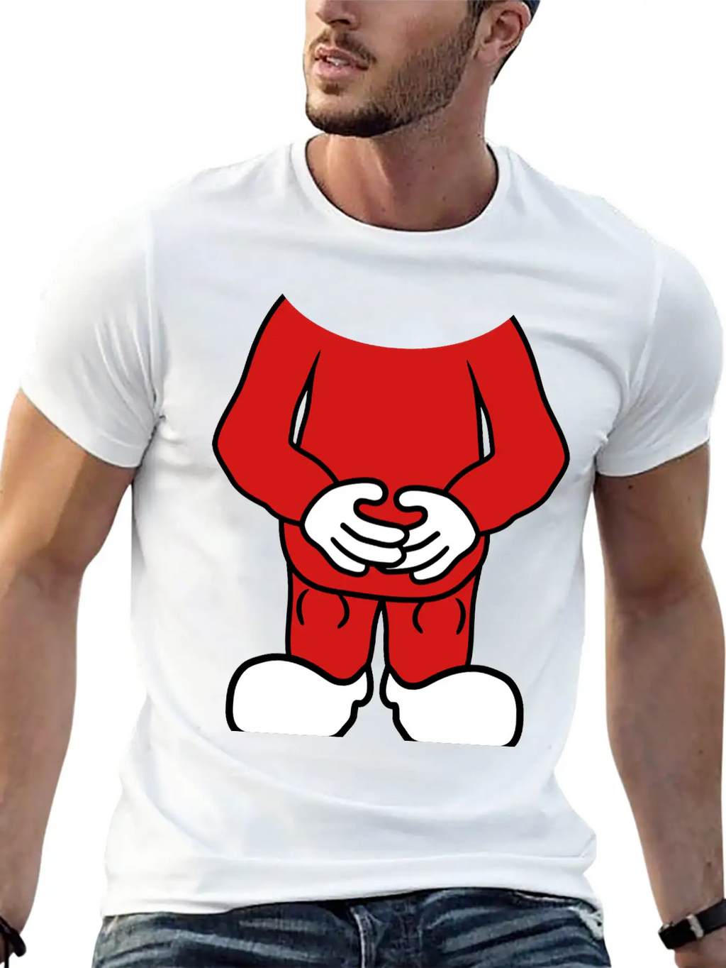 Small Body Head Comic Cartoon Clipart Funny Headle Breathable Graphic T-Shirt – Perfect For Casual Days