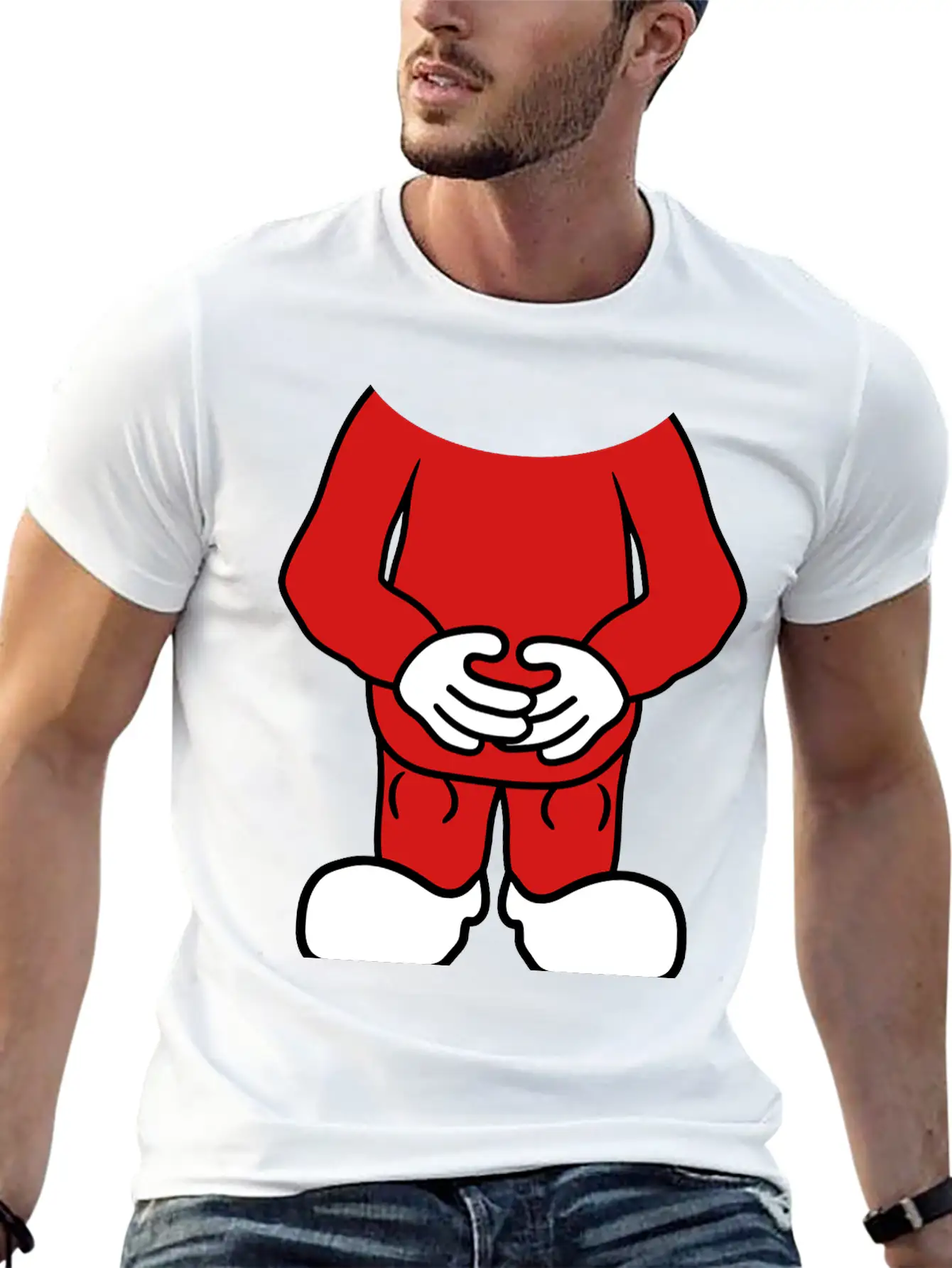 Small Body Head Comic Cartoon Clipart Funny Headle Breathable Graphic T-Shirt – Perfect For Casual Days