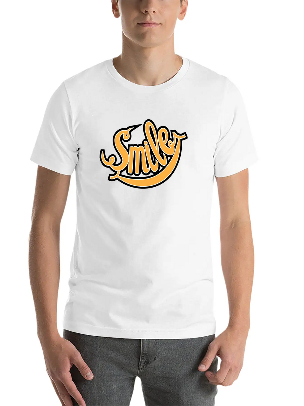 Smile Unisex Short Sleeve Soft Cotton T-Shirt – Casual Everyday Wear