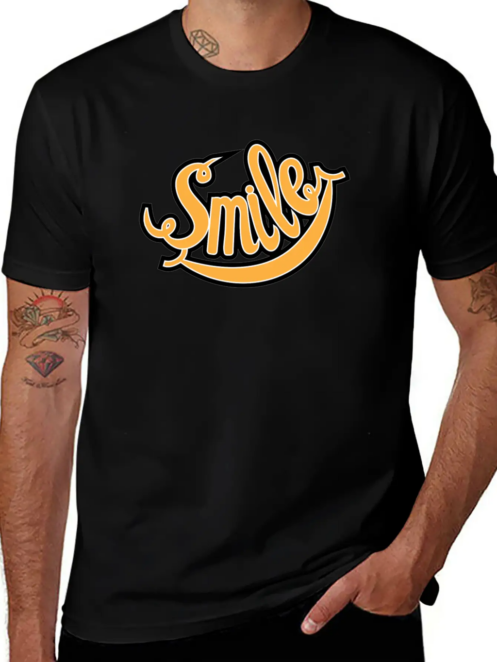 Smile Unisex Short Sleeve Soft Cotton T-Shirt – Casual Everyday Wear