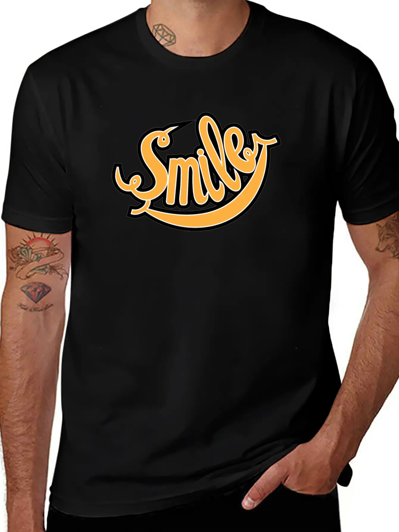 Smile Unisex Short Sleeve Soft Cotton T-Shirt – Casual Everyday Wear