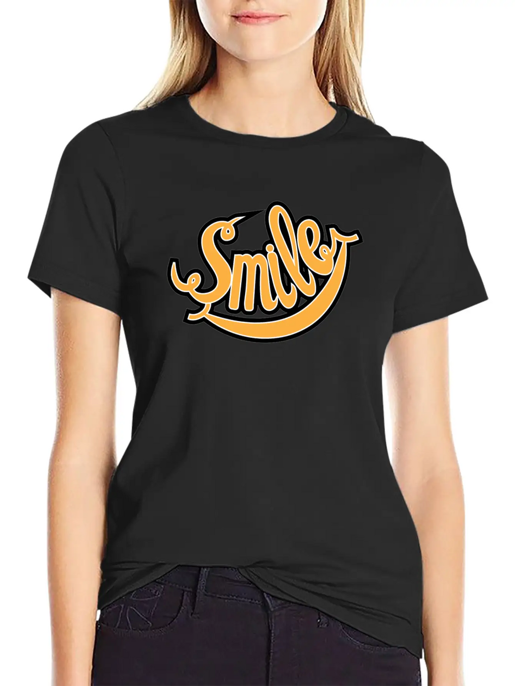 Smile Unisex Short Sleeve Soft Cotton T-Shirt – Casual Everyday Wear