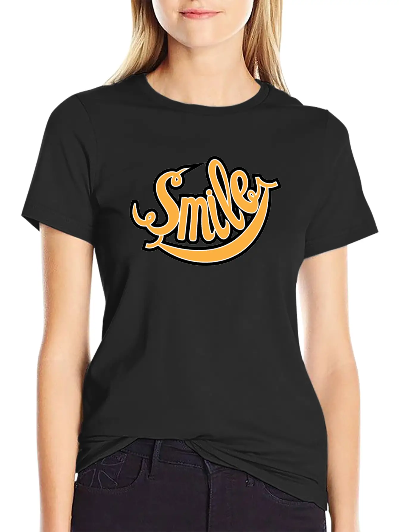 Smile Unisex Short Sleeve Soft Cotton T-Shirt – Casual Everyday Wear