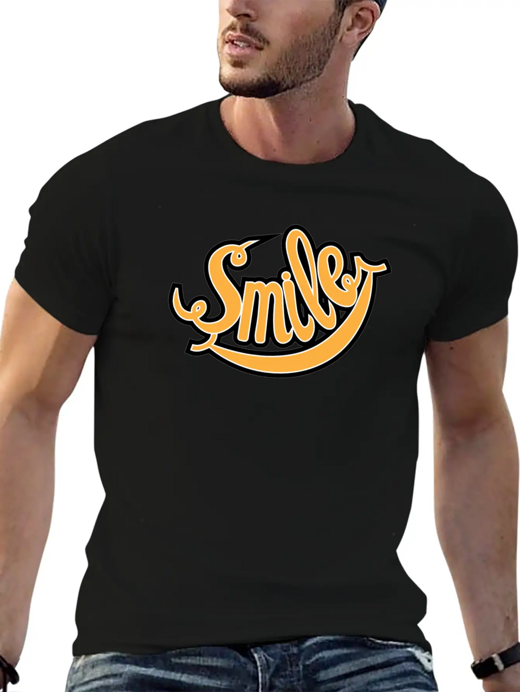 Smile Unisex Short Sleeve Soft Cotton T-Shirt – Casual Everyday Wear