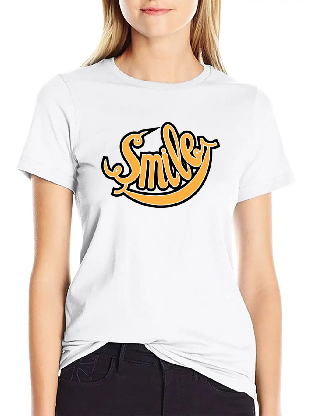 Smile Unisex Short Sleeve Soft Cotton T-Shirt – Casual Everyday Wear