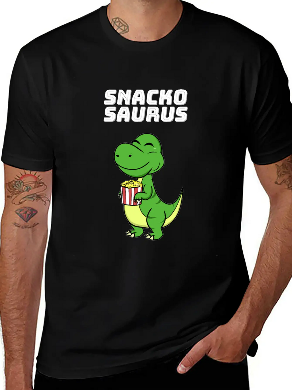 Snackosaurus Dinosaur T-Rex Diet Gift Idea Unisex Casual T-Shirt – Clean Design For Daily Comfort