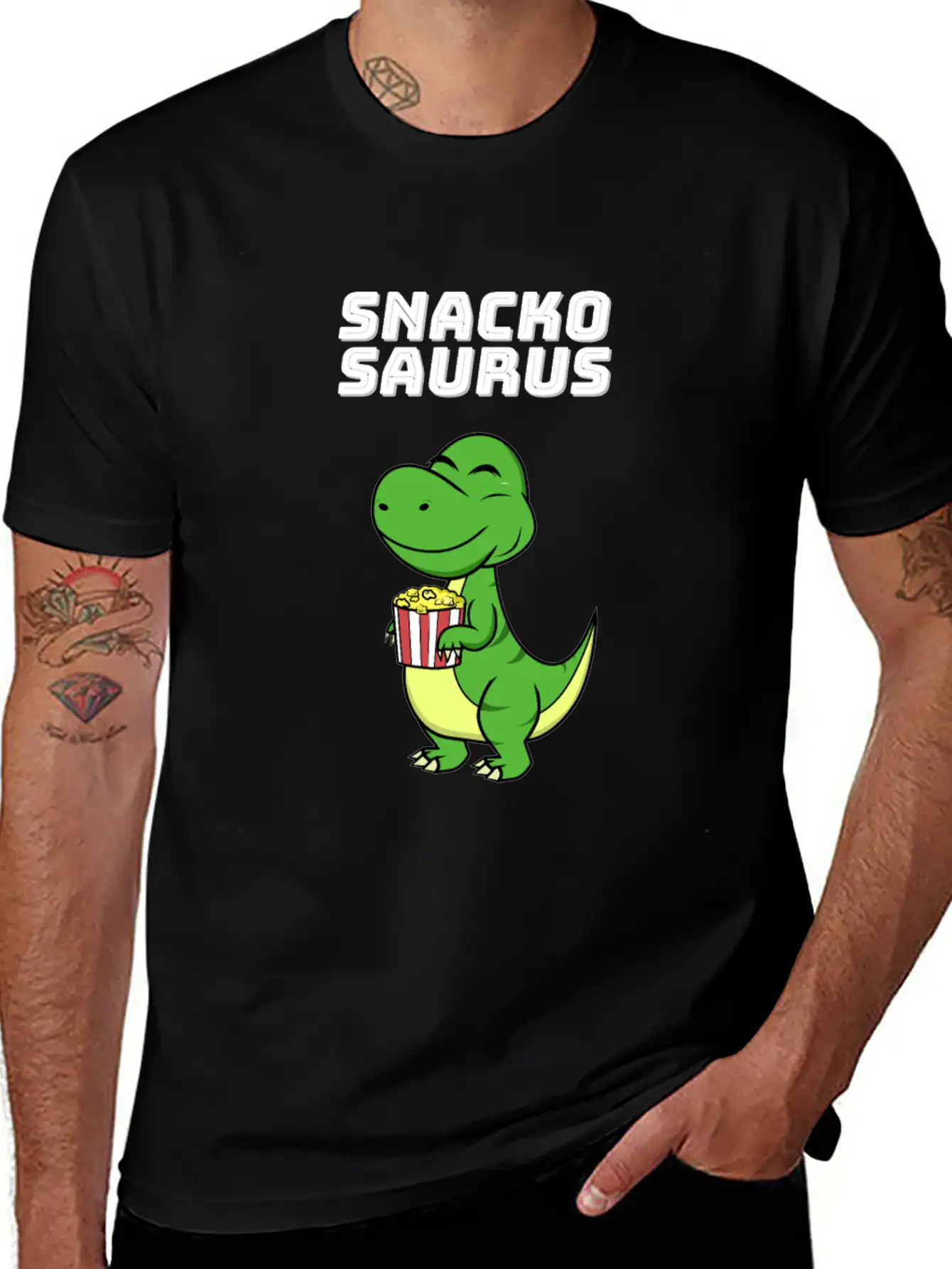 Snackosaurus Dinosaur T-Rex Diet Gift Idea Unisex Casual T-Shirt – Clean Design For Daily Comfort