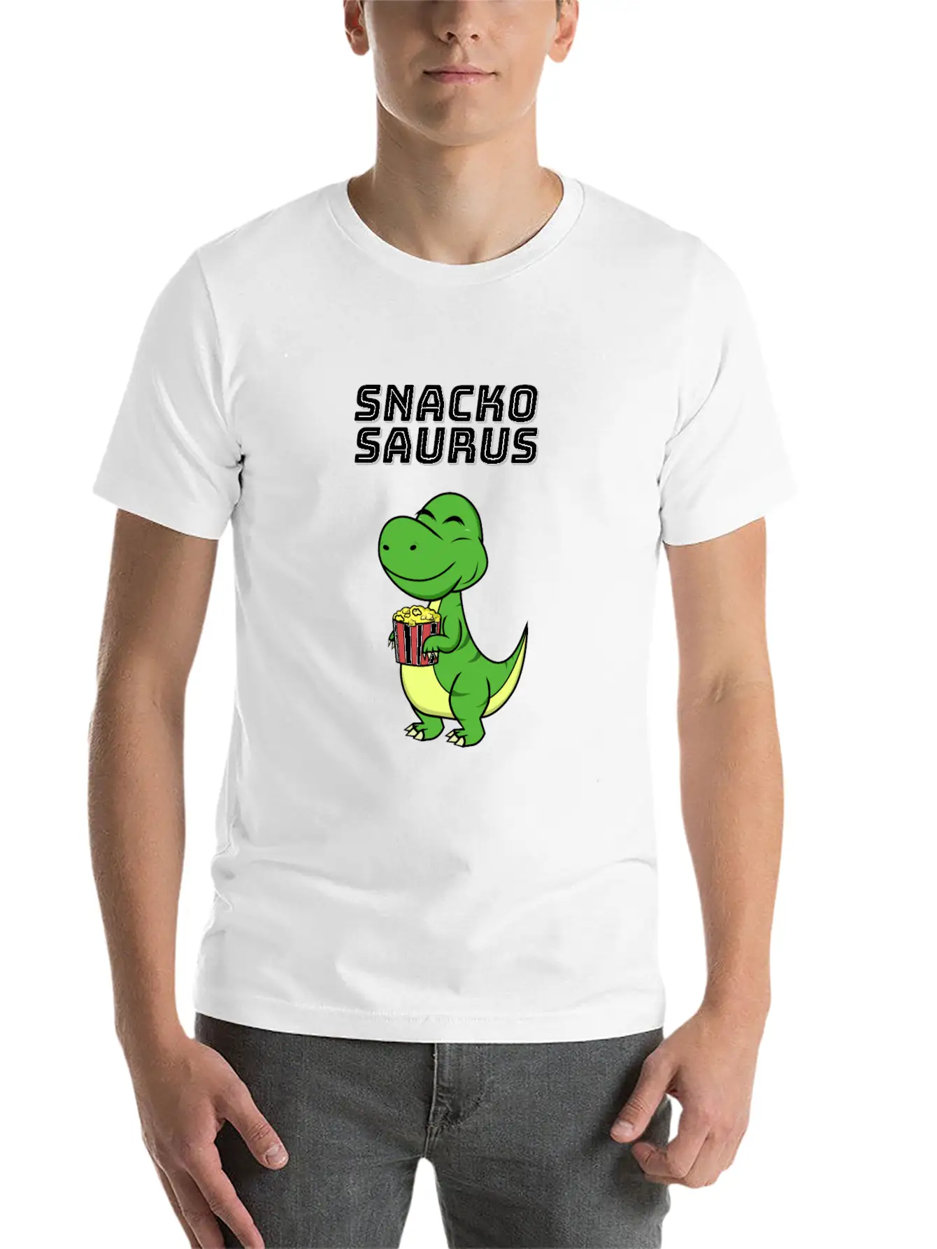 Snackosaurus Dinosaur T-Rex Diet Gift Idea Unisex Casual T-Shirt – Clean Design For Daily Comfort