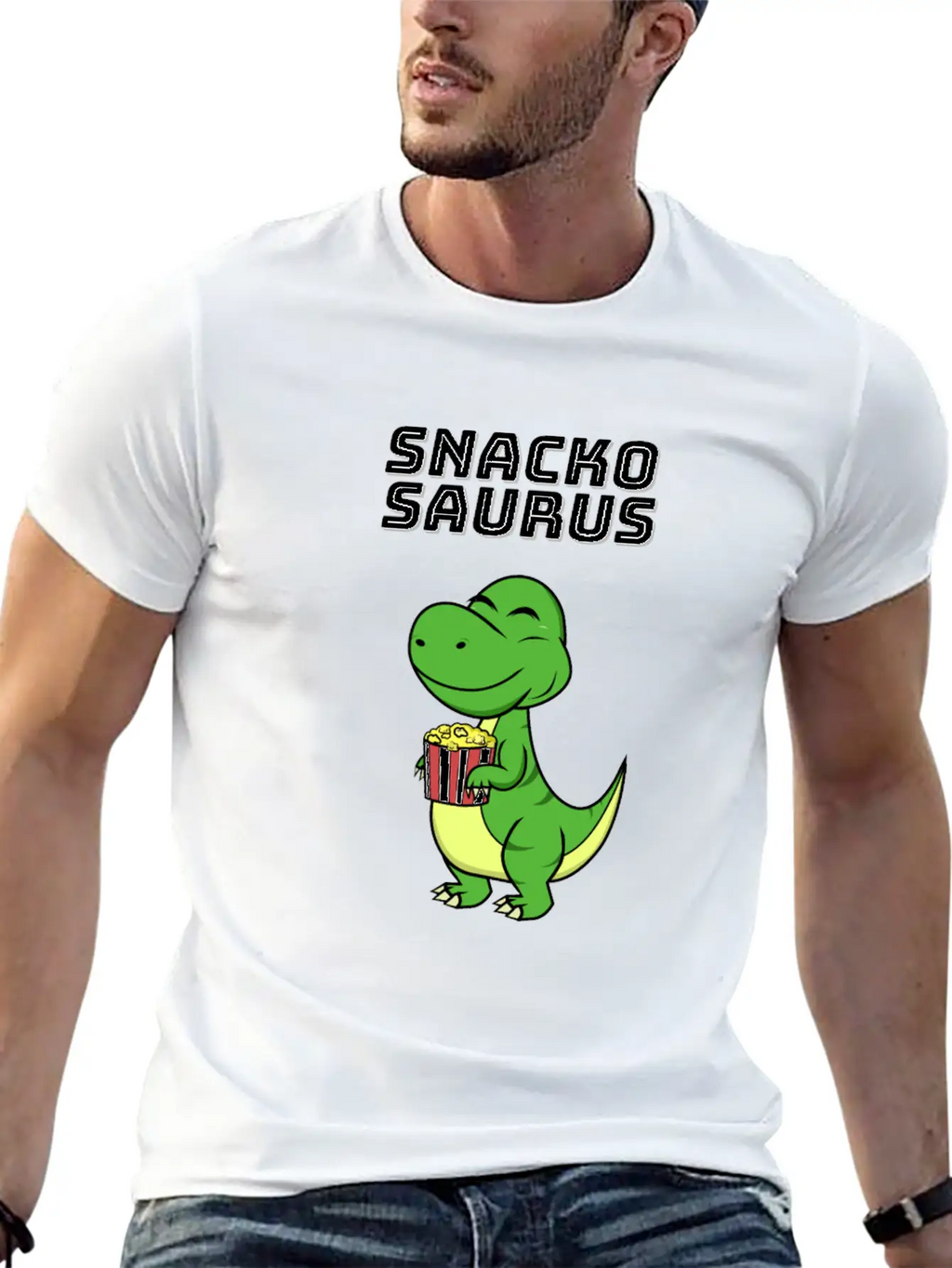 Snackosaurus Dinosaur T-Rex Diet Gift Idea Unisex Casual T-Shirt – Clean Design For Daily Comfort