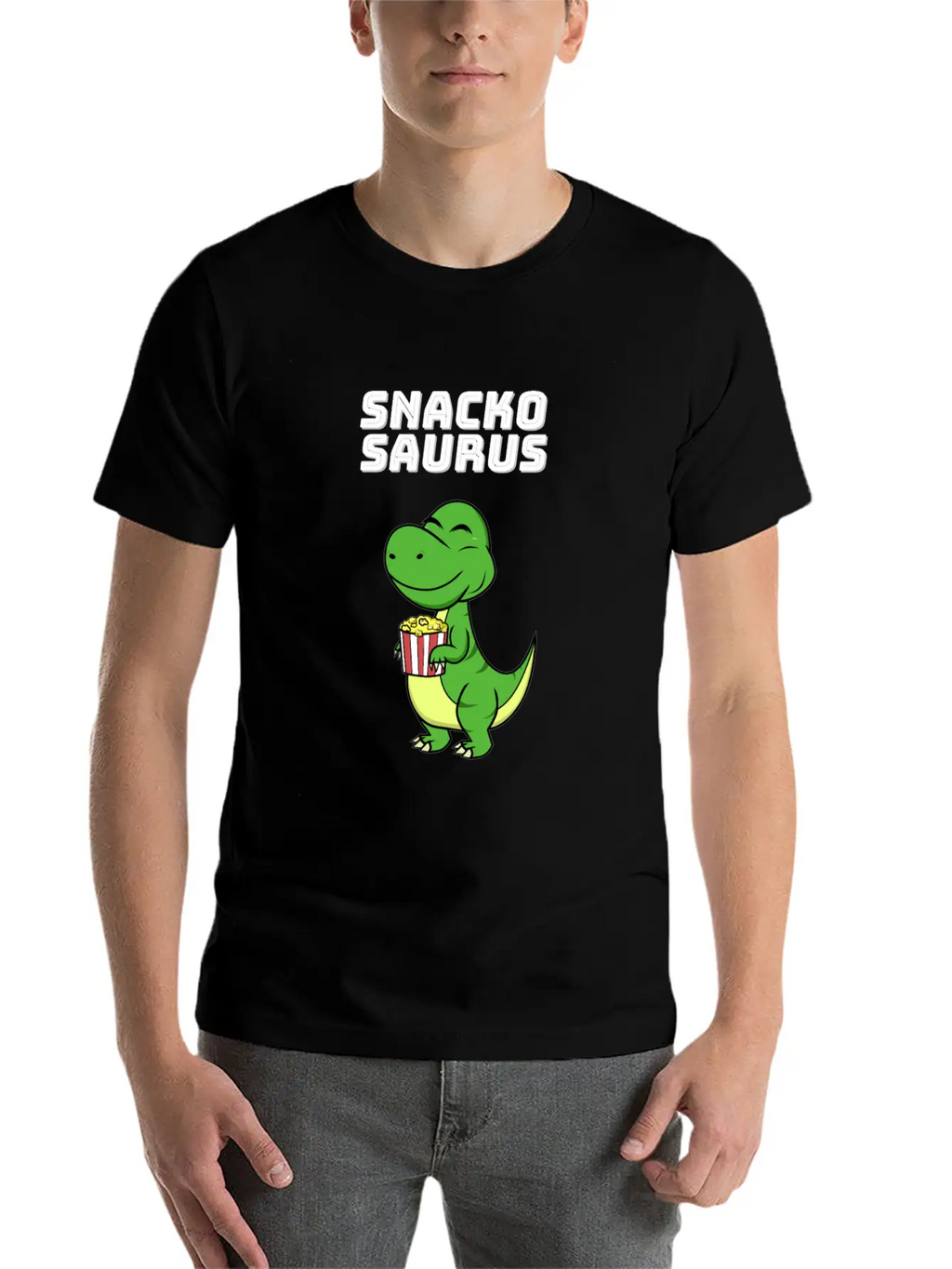 Snackosaurus Dinosaur T-Rex Diet Gift Idea Unisex Casual T-Shirt – Clean Design For Daily Comfort
