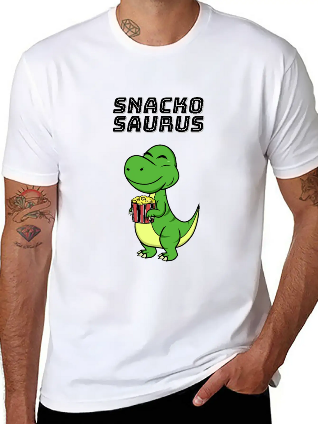 Snackosaurus Dinosaur T-Rex Diet Gift Idea Unisex Casual T-Shirt – Clean Design For Daily Comfort