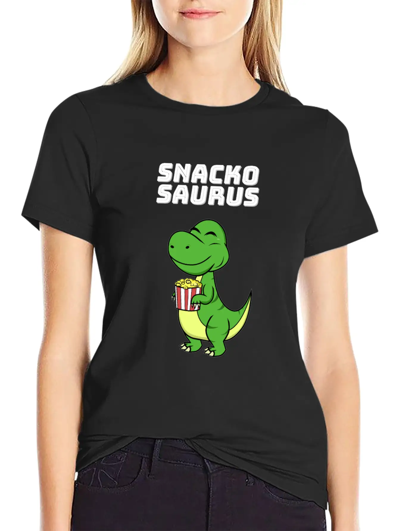 Snackosaurus Dinosaur T-Rex Diet Gift Idea Unisex Casual T-Shirt – Clean Design For Daily Comfort