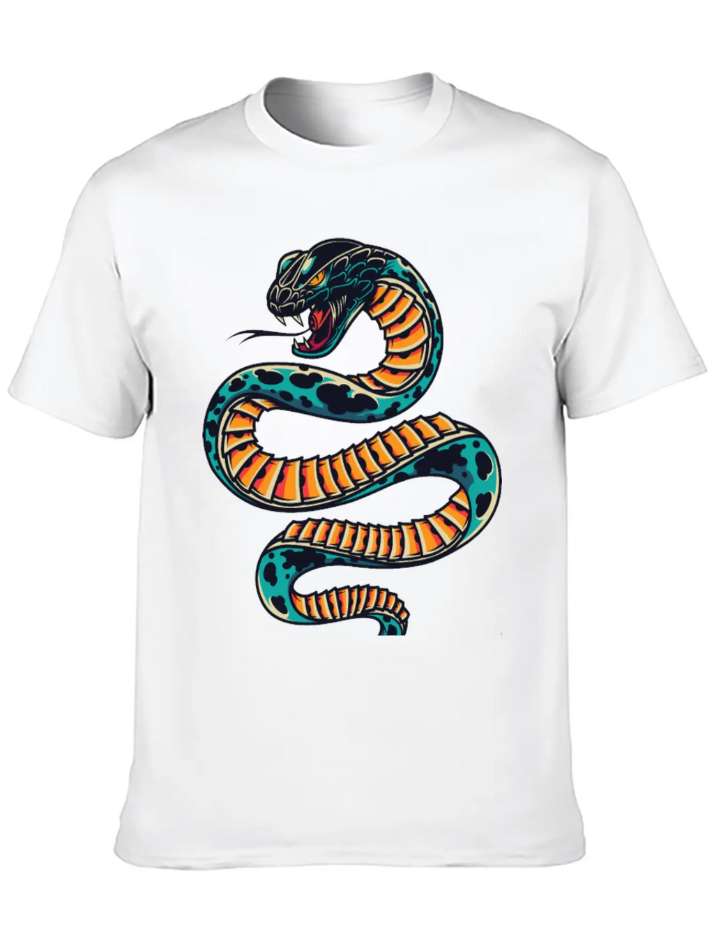 Snake Unisex Short Sleeve Soft Cotton T-Shirt – Casual Everyday Wear