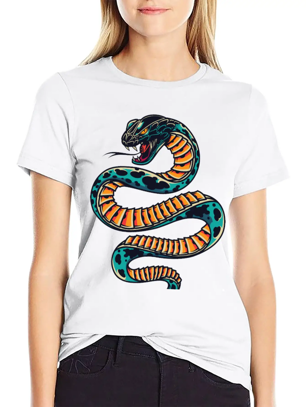 Snake Unisex Short Sleeve Soft Cotton T-Shirt – Casual Everyday Wear