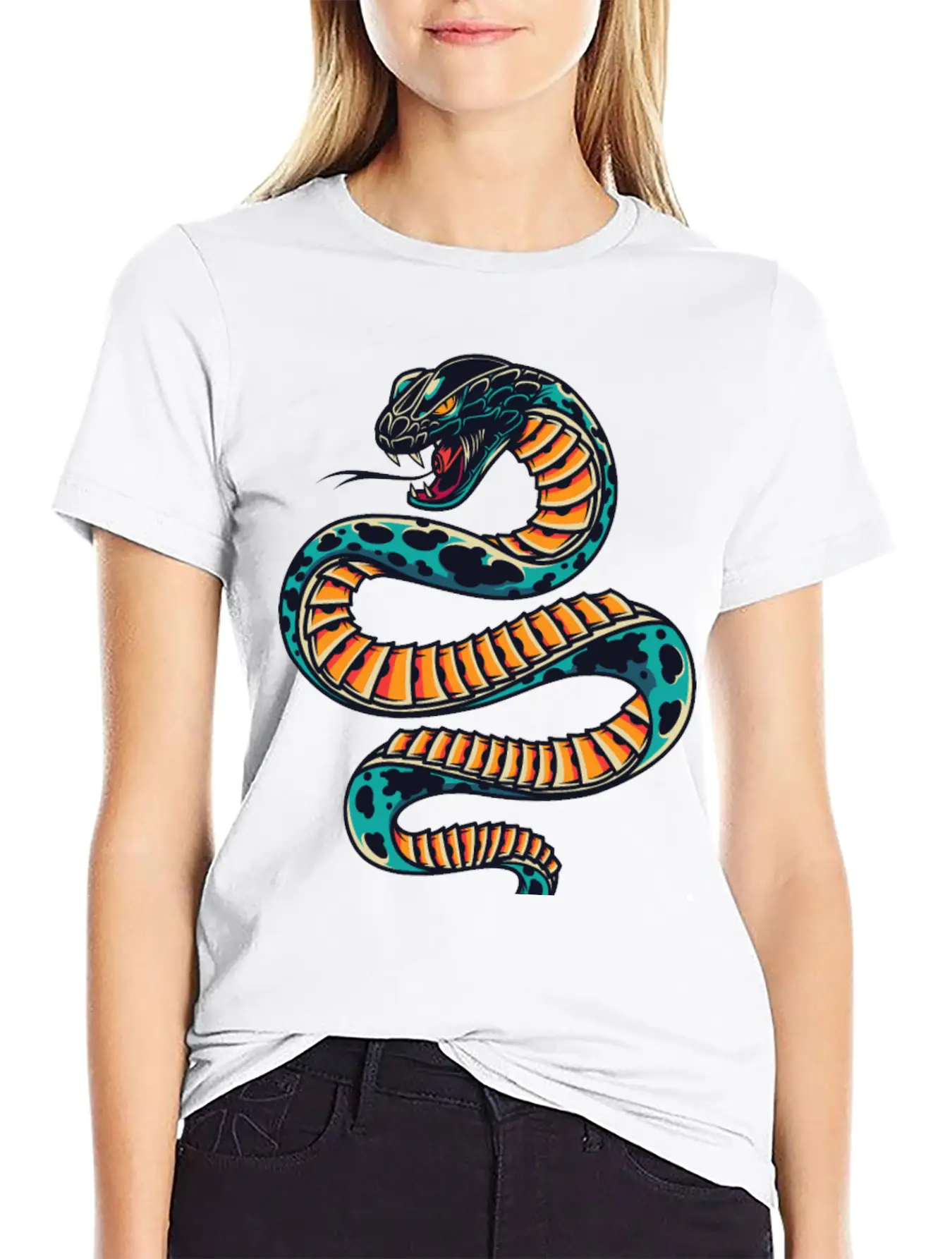 Snake Unisex Short Sleeve Soft Cotton T-Shirt – Casual Everyday Wear
