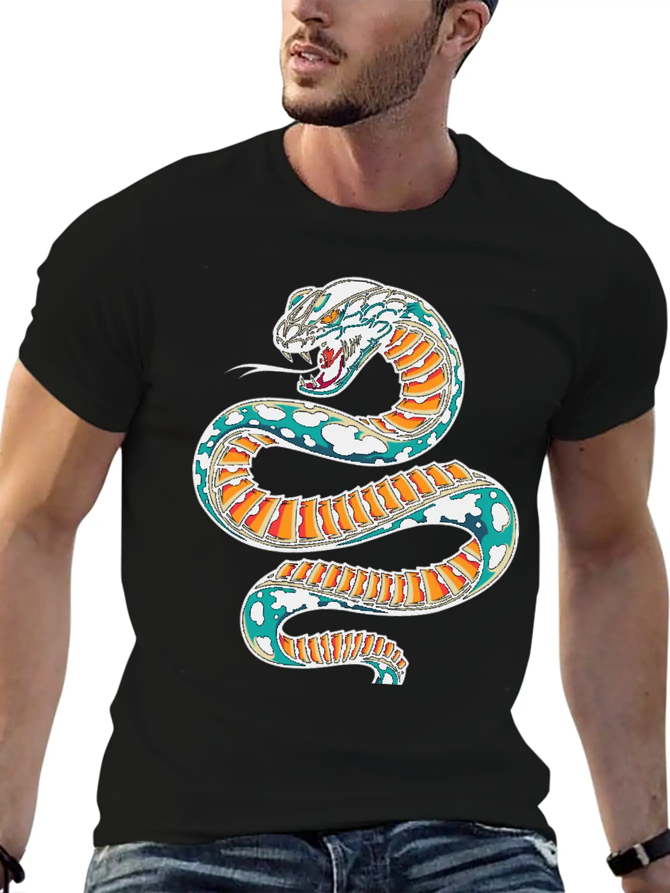 Snake Unisex Short Sleeve Soft Cotton T-Shirt – Casual Everyday Wear