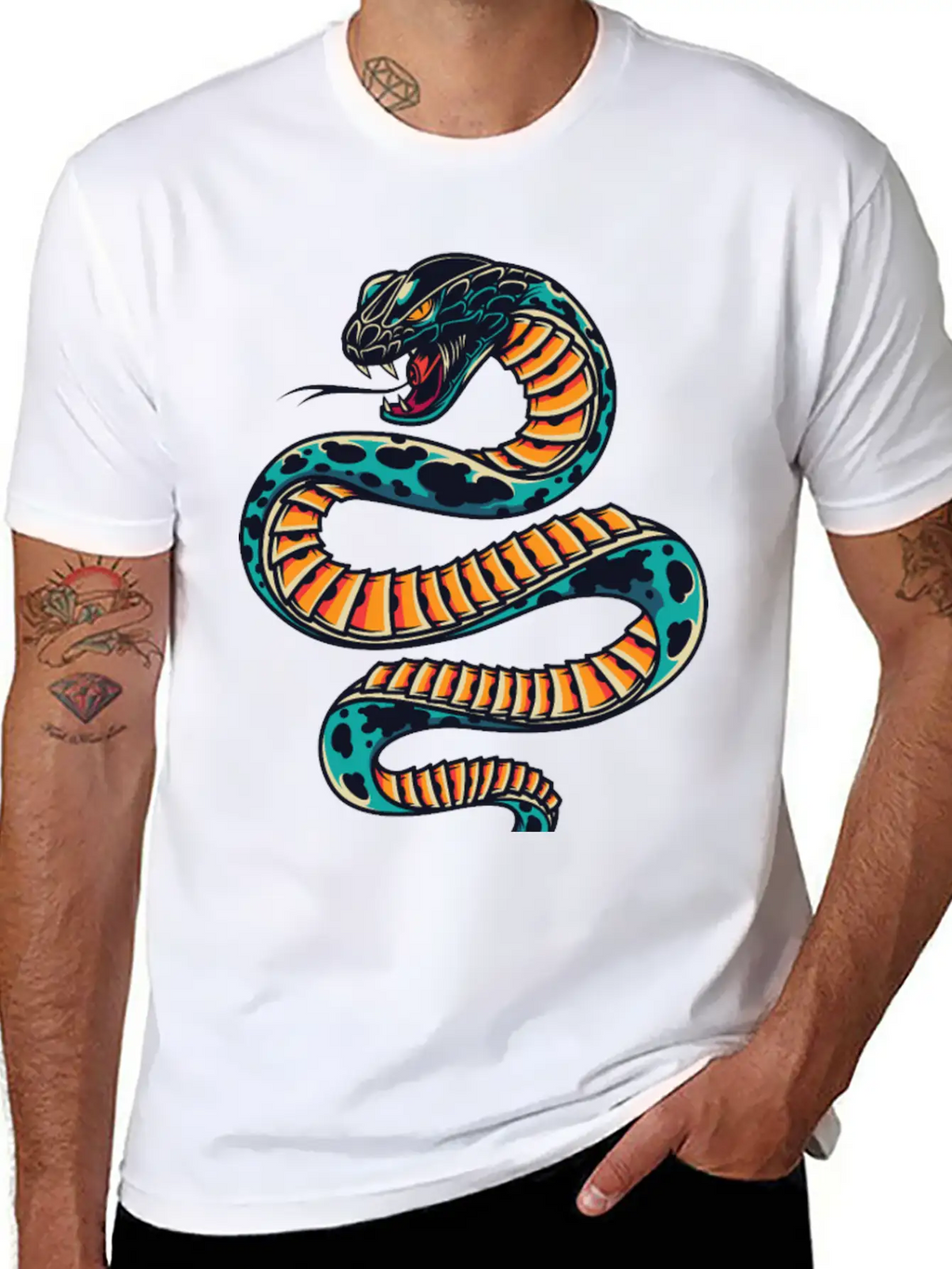 Snake Unisex Short Sleeve Soft Cotton T-Shirt – Casual Everyday Wear