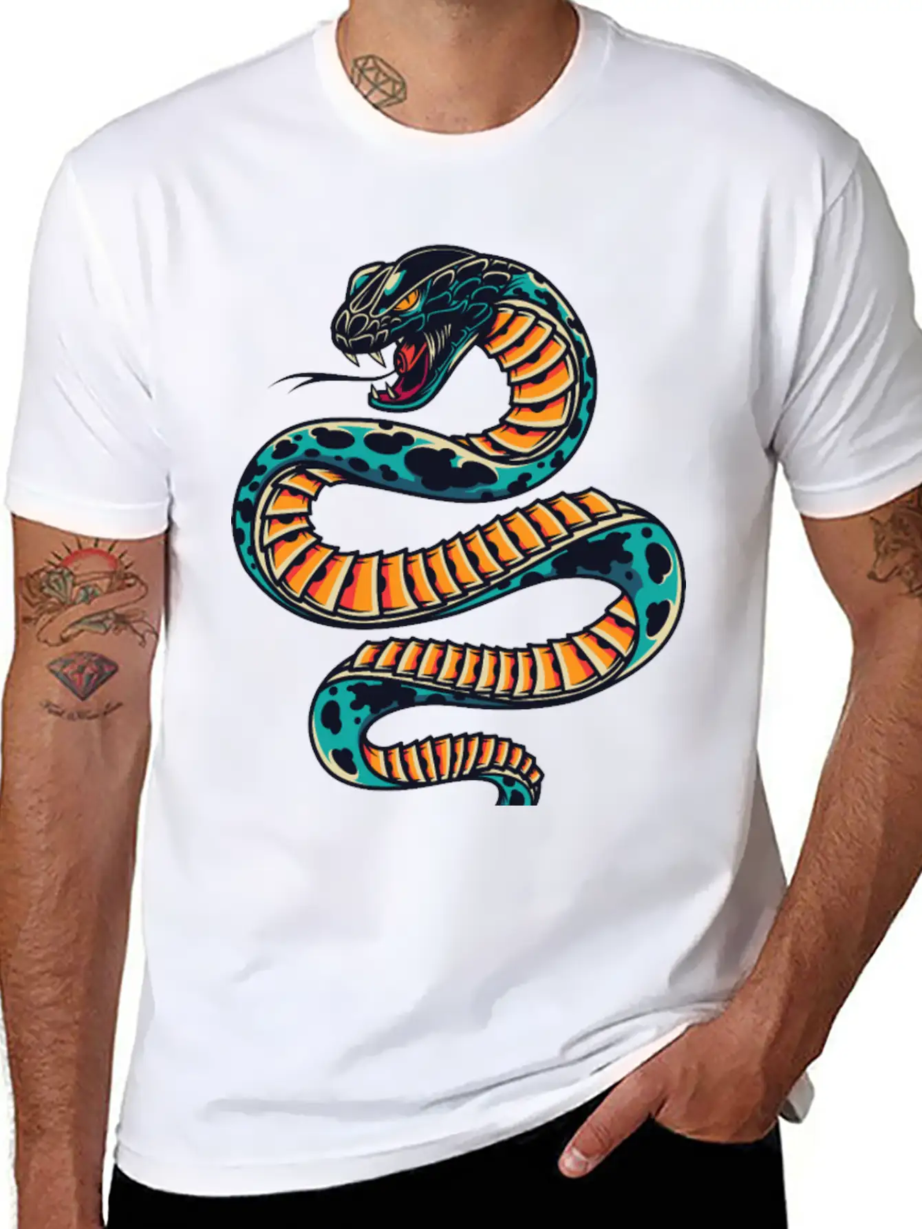 Snake Unisex Short Sleeve Soft Cotton T-Shirt – Casual Everyday Wear