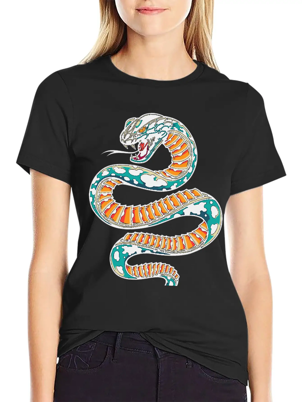 Snake Unisex Short Sleeve Soft Cotton T-Shirt – Casual Everyday Wear