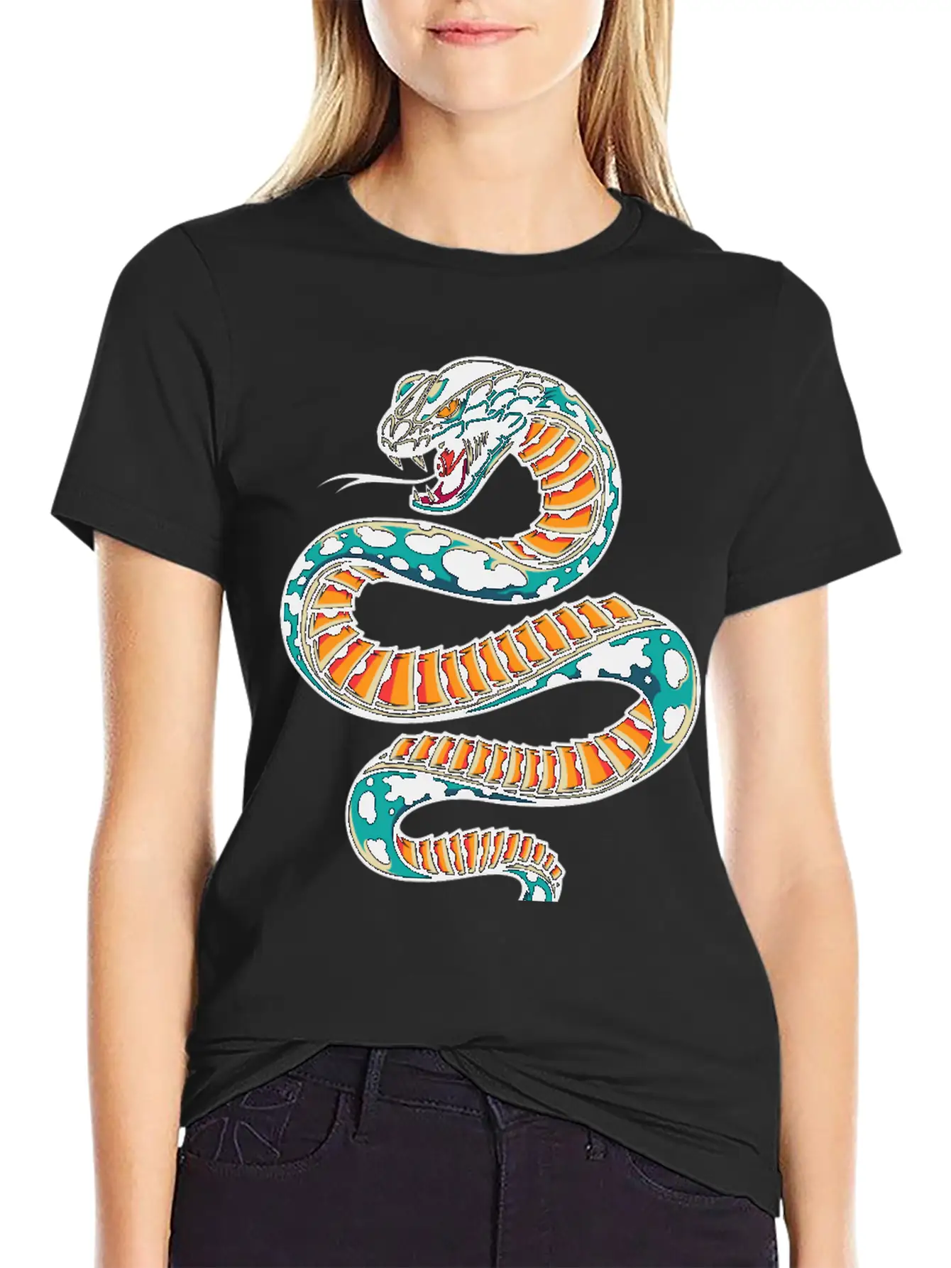 Snake Unisex Short Sleeve Soft Cotton T-Shirt – Casual Everyday Wear
