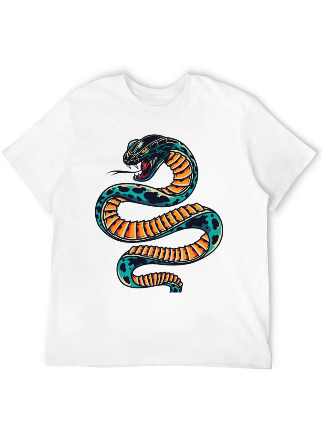 Snake Unisex Short Sleeve Soft Cotton T-Shirt – Casual Everyday Wear