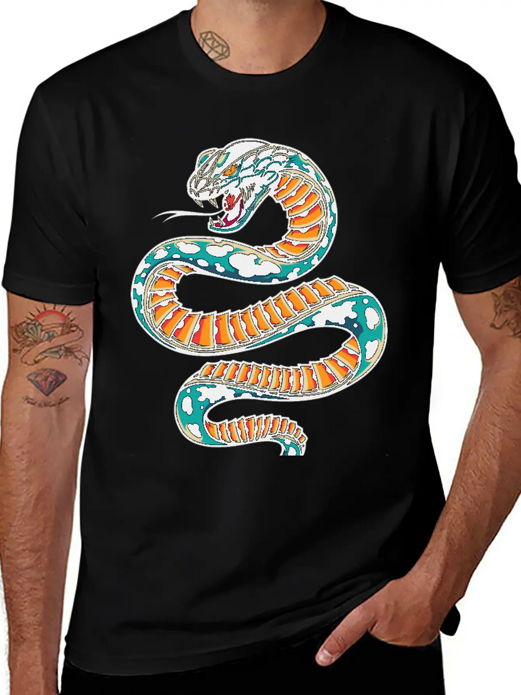 Snake Unisex Short Sleeve Soft Cotton T-Shirt – Casual Everyday Wear