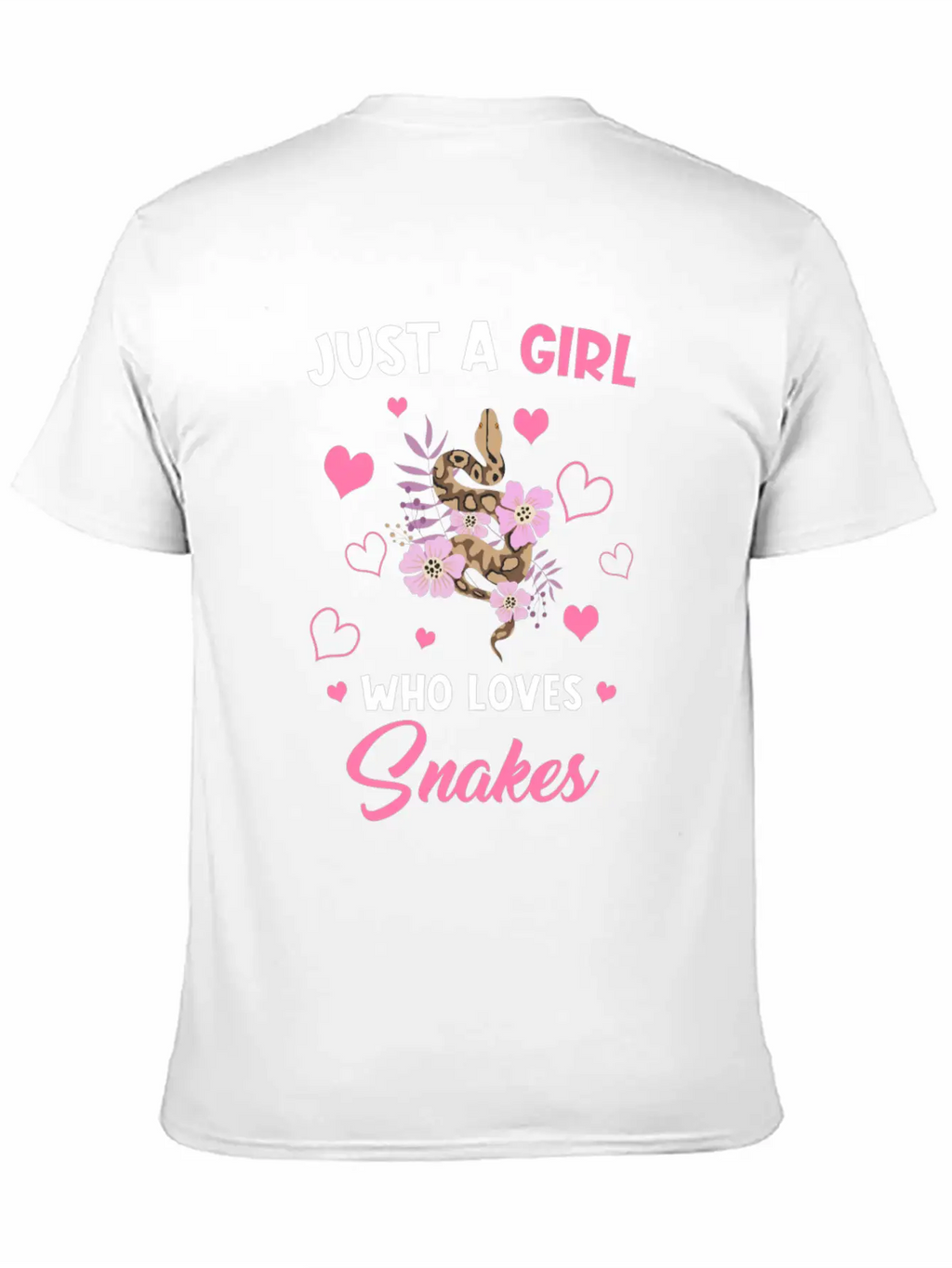 Snakes Just A Girl Who Loves Snakes Casual Graphic T-Shirt – Simple And Comfortable Daily Wear