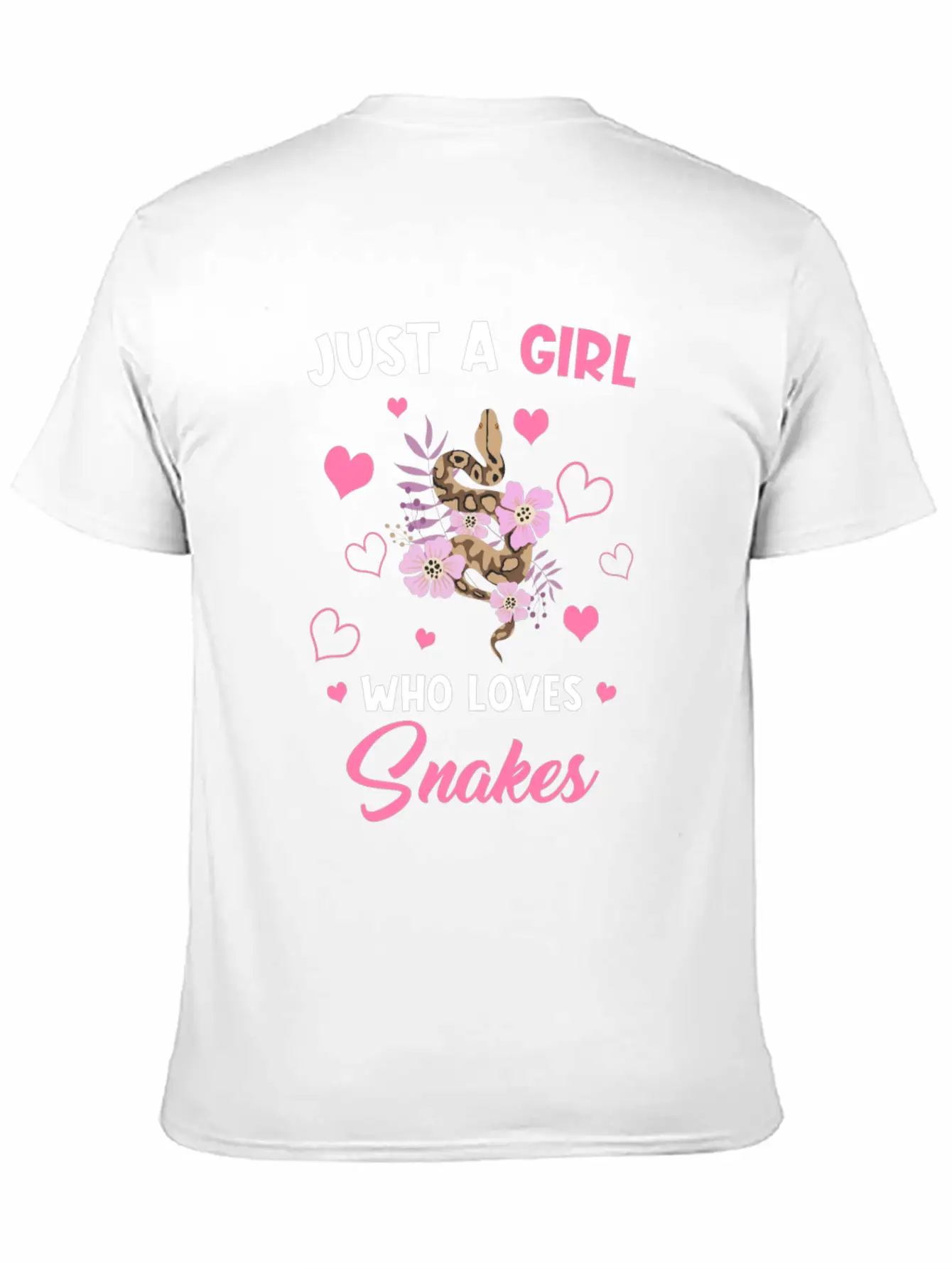 Snakes Just A Girl Who Loves Snakes Casual Graphic T-Shirt – Simple And Comfortable Daily Wear