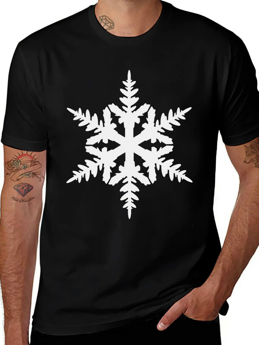 Snow Flake Essential Cotton Tee For Daily Outfits – Unisex Style