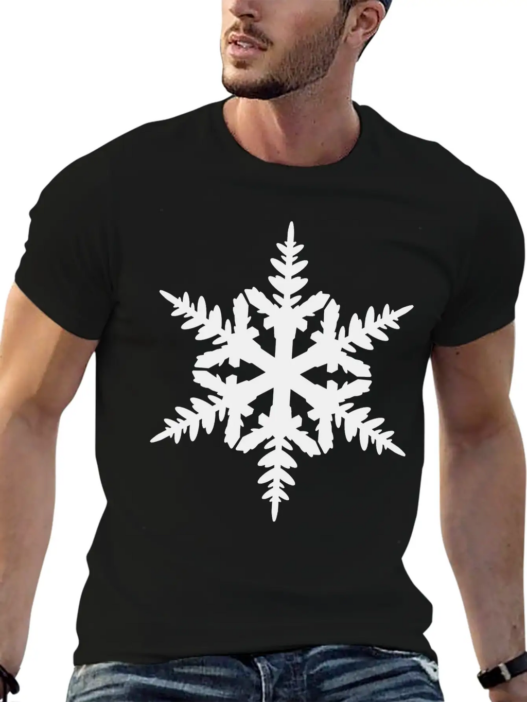 Snow Flake Essential Cotton Tee For Daily Outfits – Unisex Style