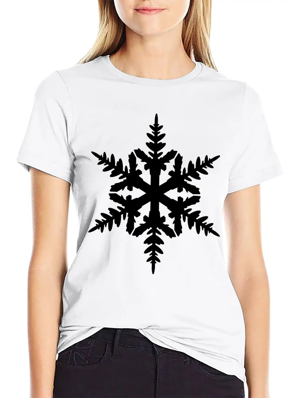 Snow Flake Essential Cotton Tee For Daily Outfits – Unisex Style