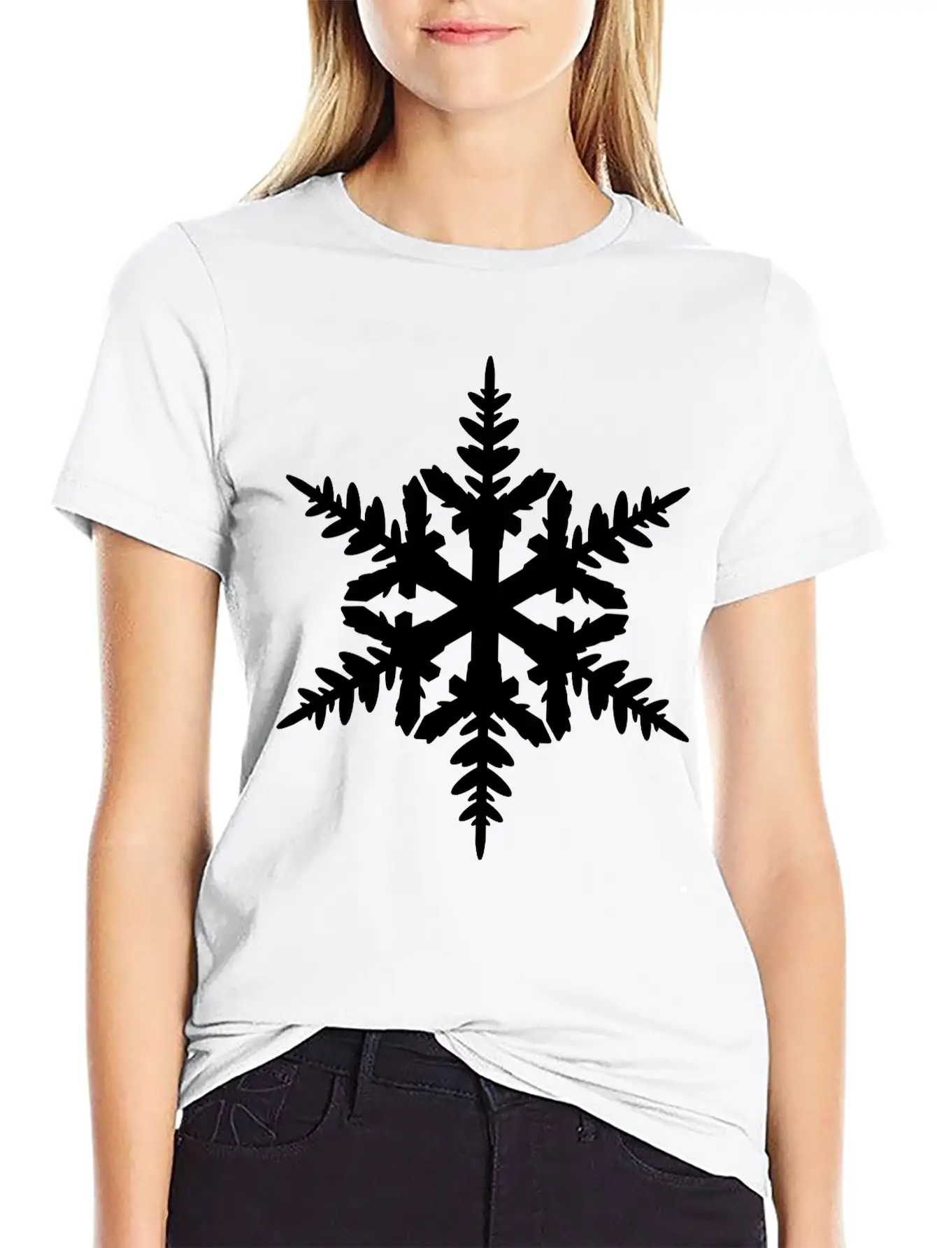 Snow Flake Essential Cotton Tee For Daily Outfits – Unisex Style