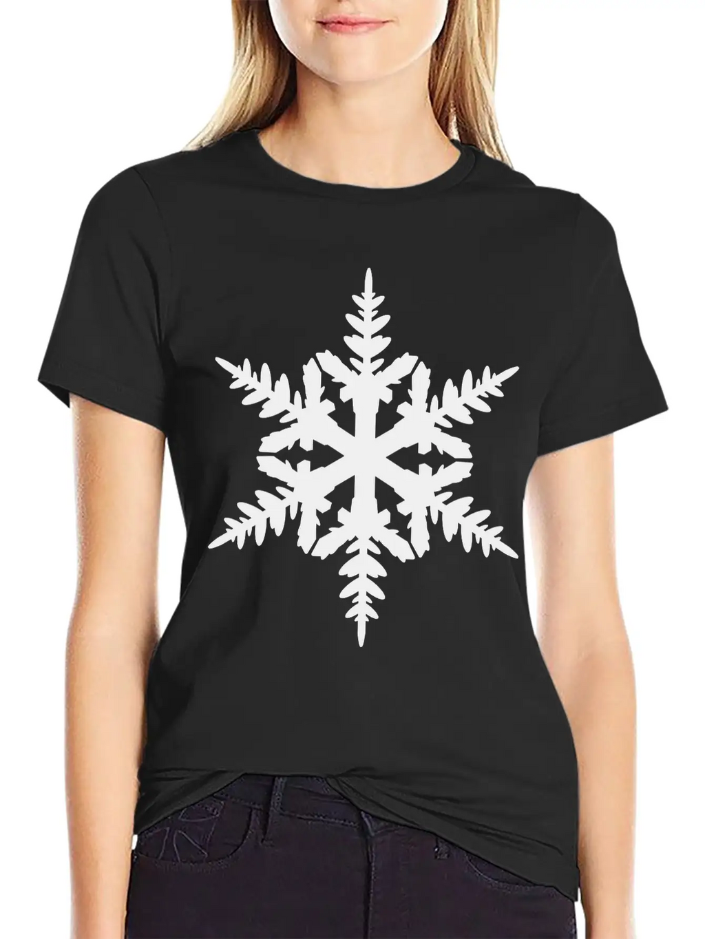 Snow Flake Essential Cotton Tee For Daily Outfits – Unisex Style