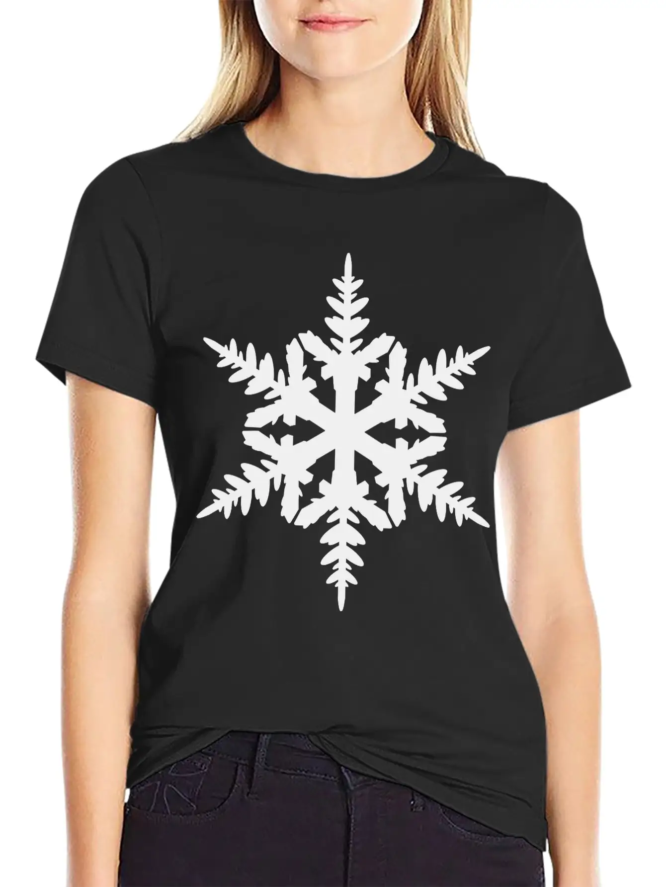 Snow Flake Essential Cotton Tee For Daily Outfits – Unisex Style