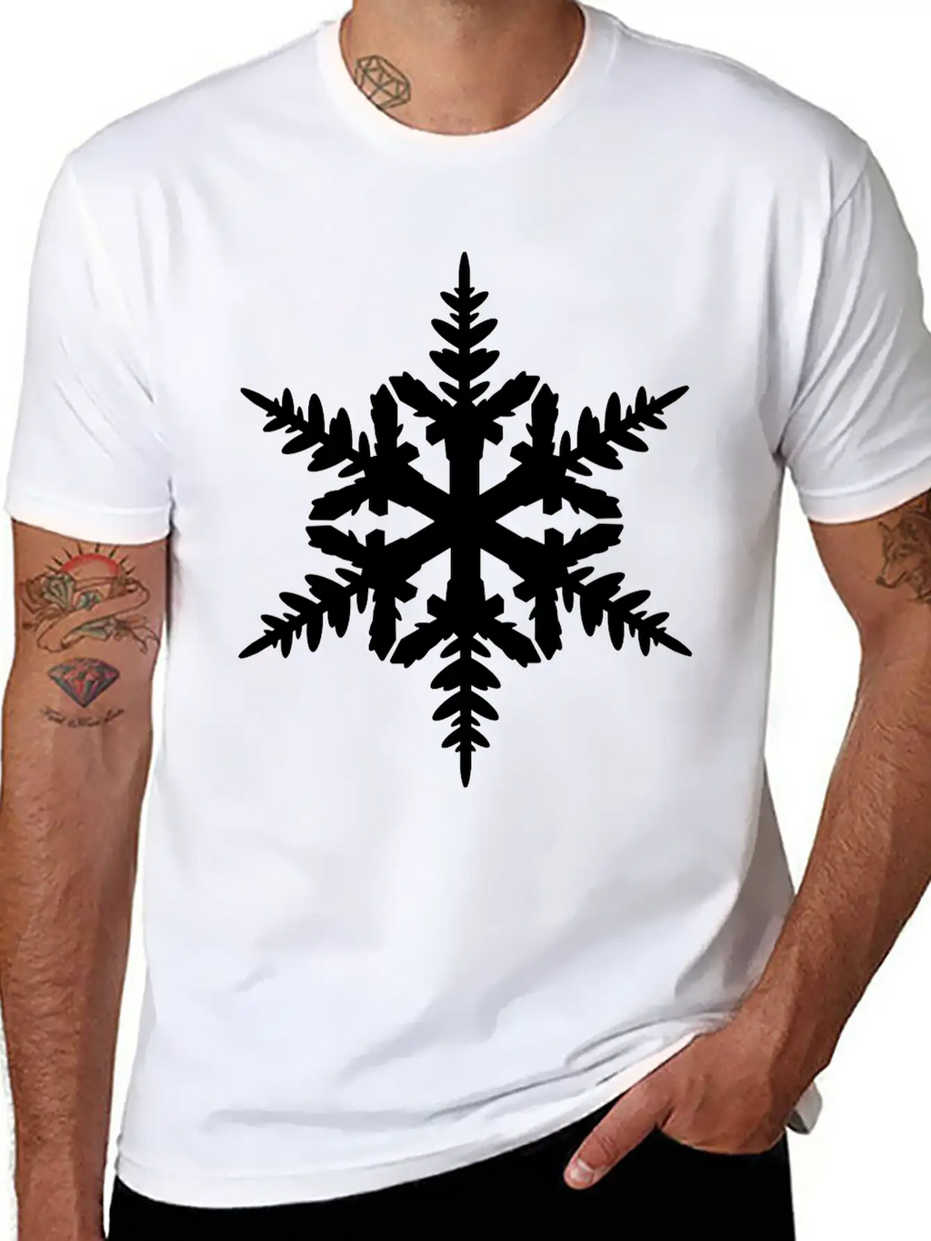 Snow Flake Essential Cotton Tee For Daily Outfits – Unisex Style