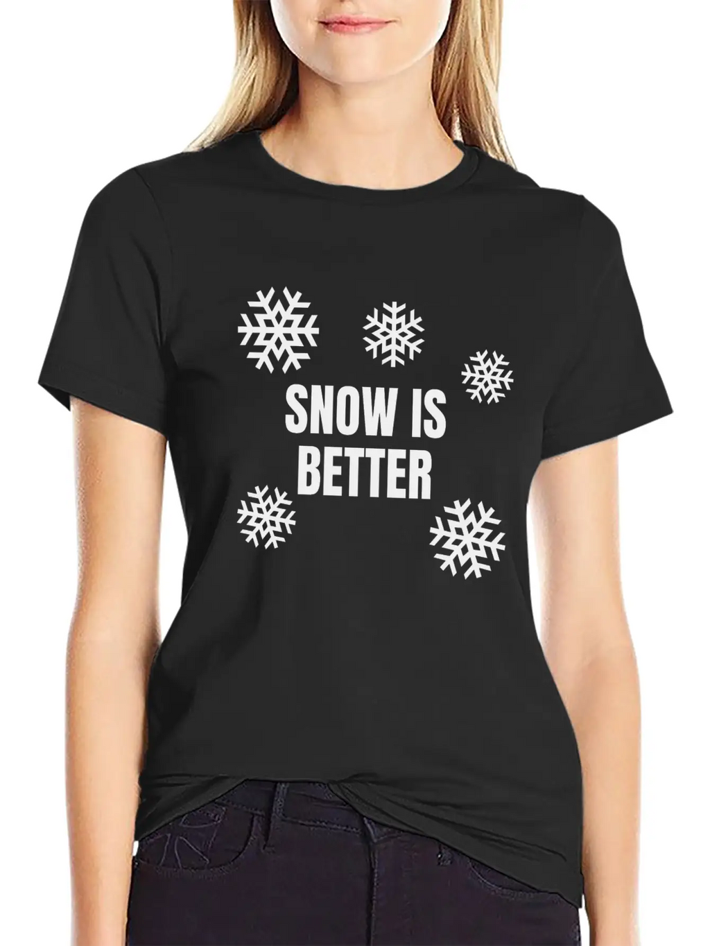 Snow Is Better Breathable Soft Cotton T-Shirt – Timeless Casual Look