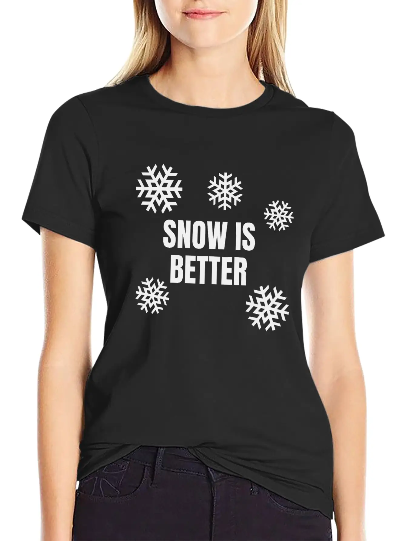 Snow Is Better Breathable Soft Cotton T-Shirt – Timeless Casual Look