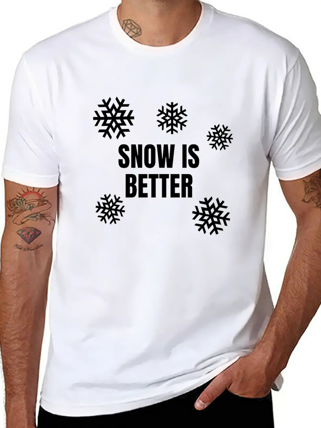 Snow Is Better Breathable Soft Cotton T-Shirt – Timeless Casual Look