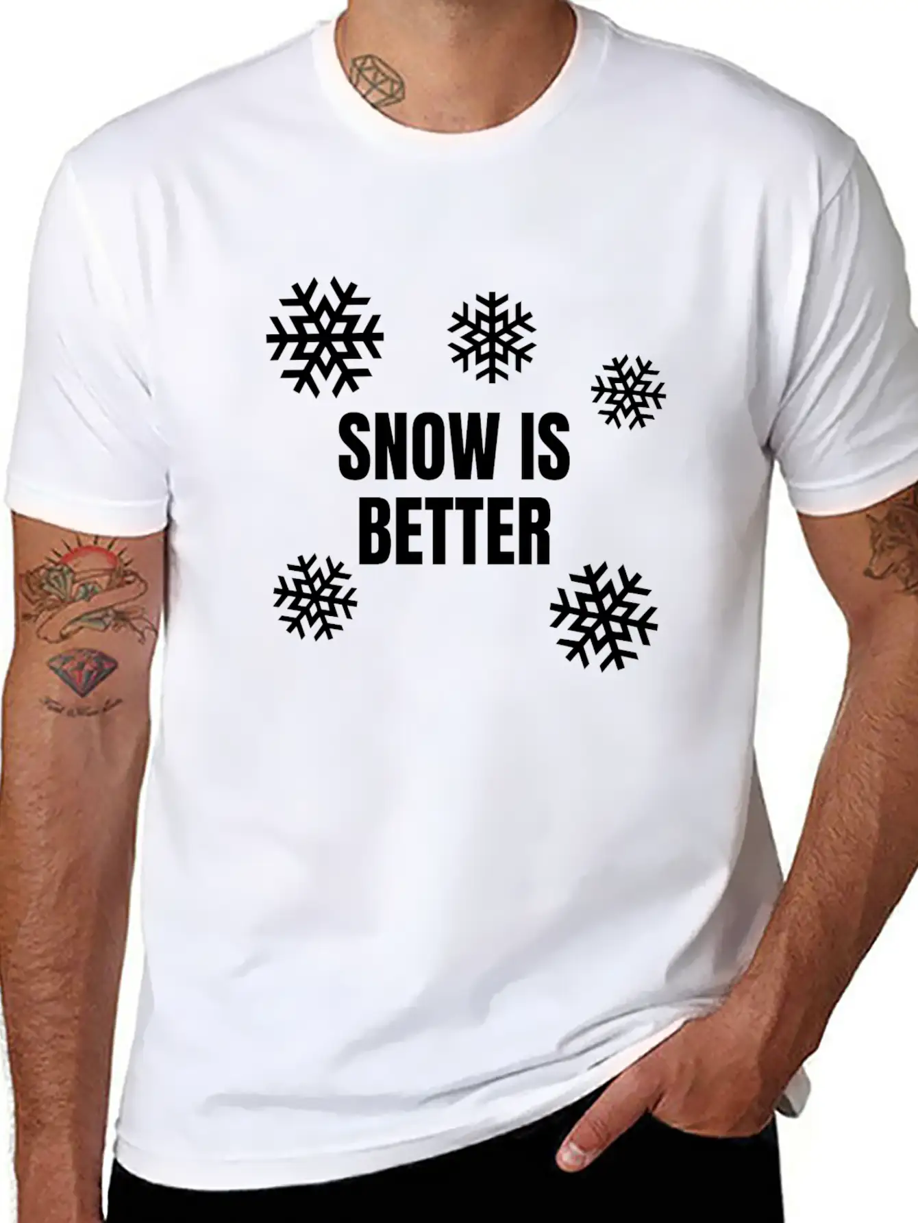 Snow Is Better Breathable Soft Cotton T-Shirt – Timeless Casual Look
