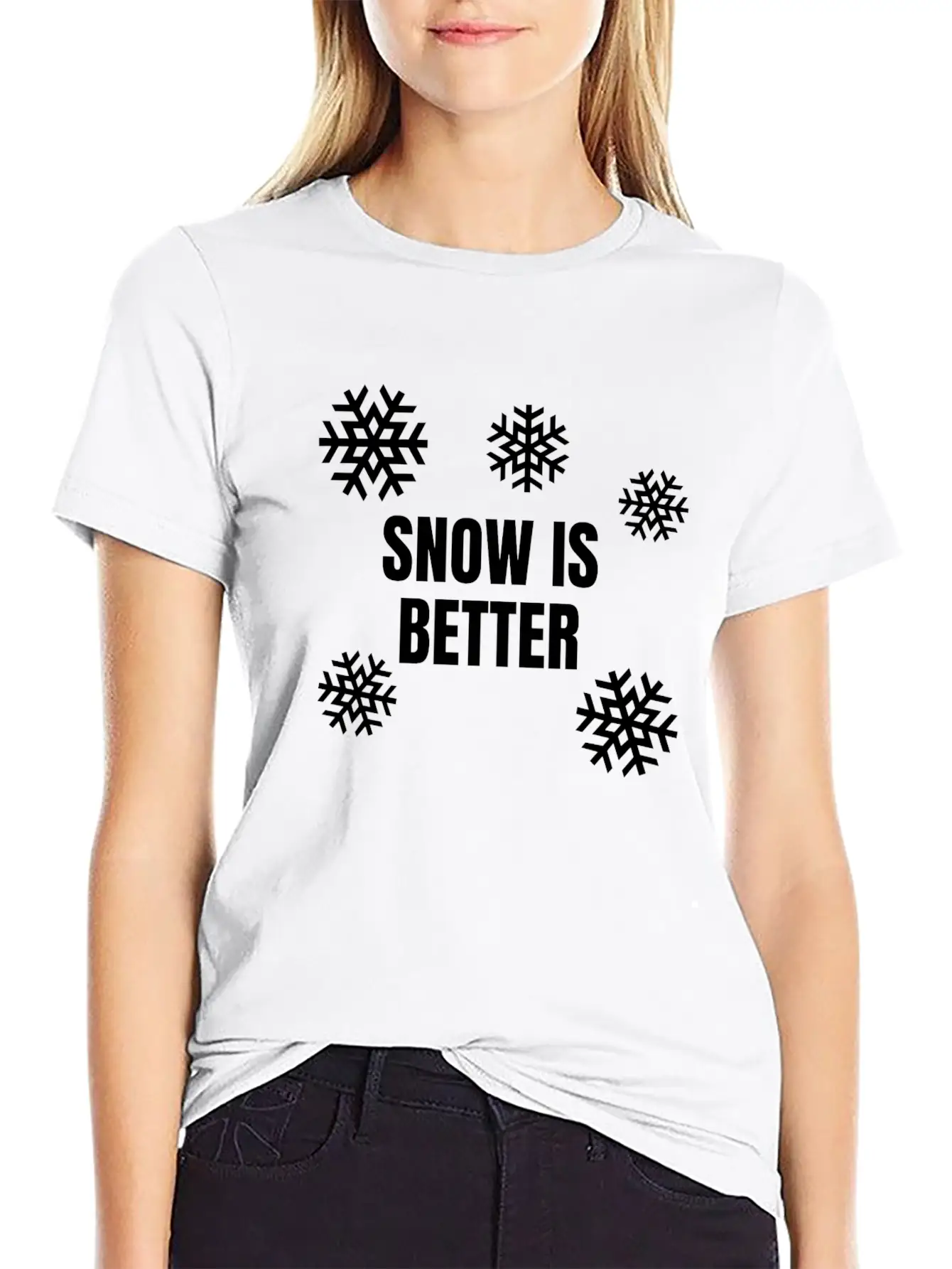 Snow Is Better Breathable Soft Cotton T-Shirt – Timeless Casual Look