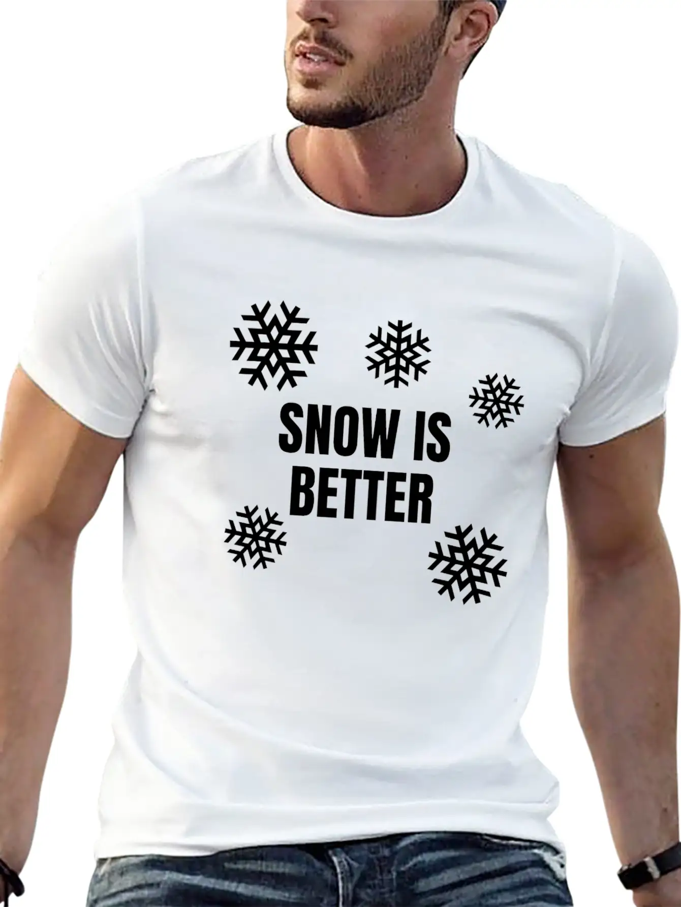 Snow Is Better Breathable Soft Cotton T-Shirt – Timeless Casual Look