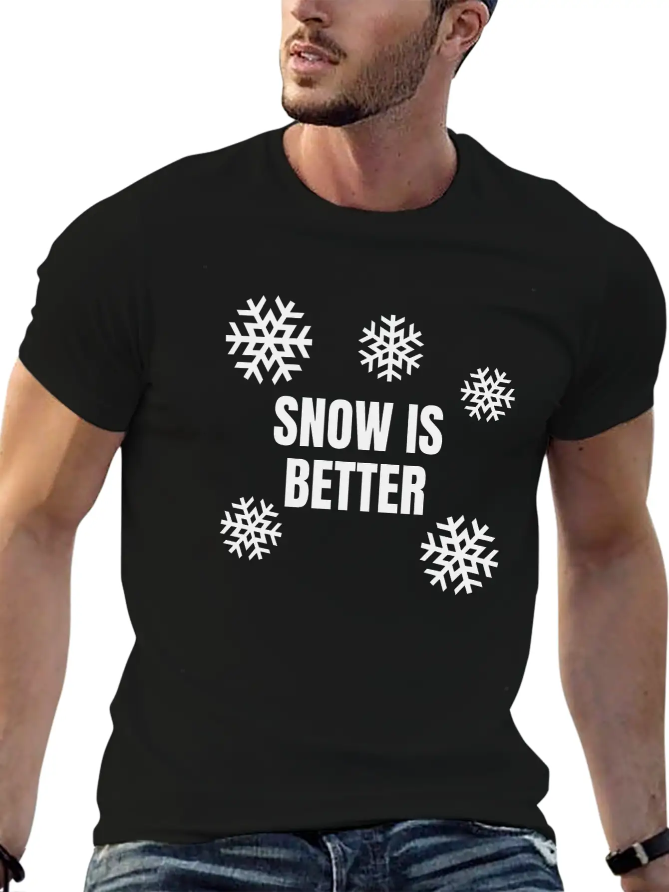 Snow Is Better Breathable Soft Cotton T-Shirt – Timeless Casual Look