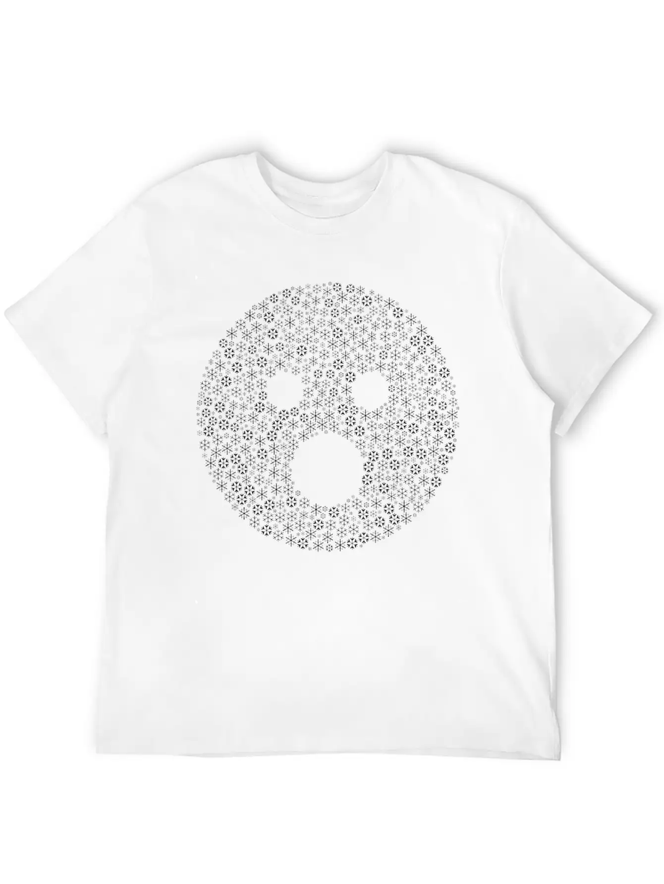Snow Wordcloud Of A Surprise Form (black) Essential Cotton Tee For Daily Outfits – Unisex Style